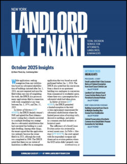 New York Landlord v. Tenant (Database Access + Monthly Newsletter)